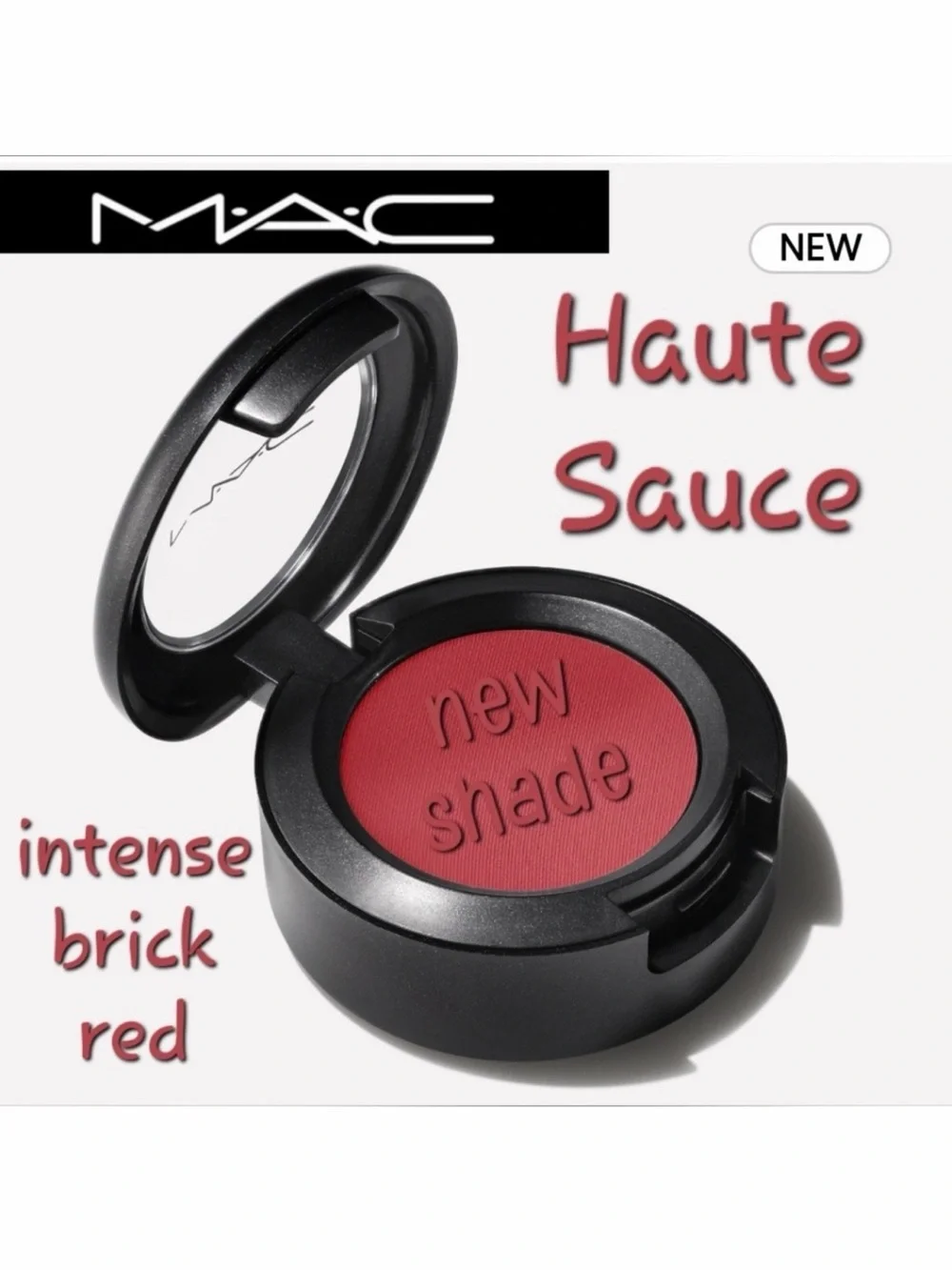 Mac Cosmetics Matte Eyeshadow Haute Sauce Brick Red Brand New in Box